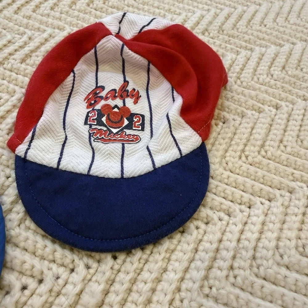 Mickey Mouse Infant Baby Bib Hat Baby Mickey‎ Baseball Vintage 90s Retro